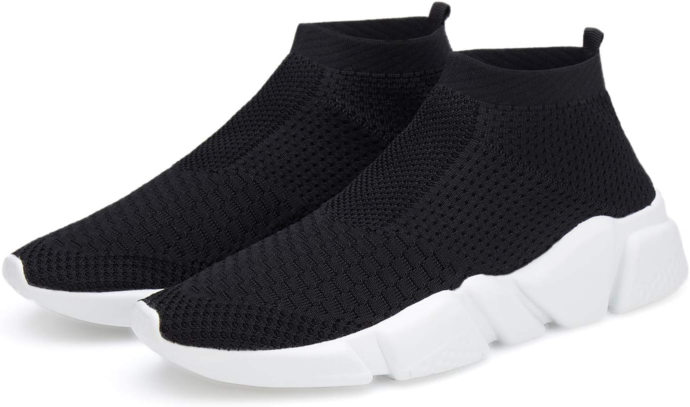 

Мужские кроссовки Casbeam для бега, вязаные, удобные, легкие, дышащие, повседневные спортивные туфли, модные слипоны для ходьбы, черный