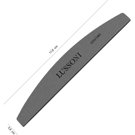 T4B Lussoni Mylar Professional Набор пилочек для ногтей Легкая мостовая зернистость 100/180 — упаковка из 10 шт., Tb Tools For Beauty — фото 2