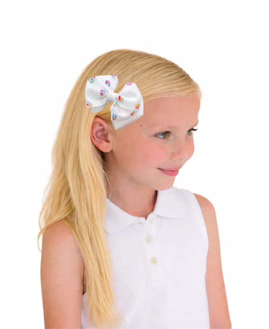 Набор летних бантиков для волос Girls Bits and Bows Little/Big Firecracker Bits & Bows, красный/белый/синий — фото 4