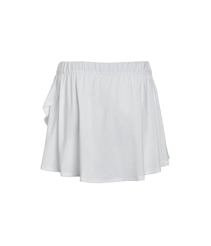 Юбка-шорты с имитацией запаха детская Adidas Kids, White/Iron Metallic/Yellow — фото 2
