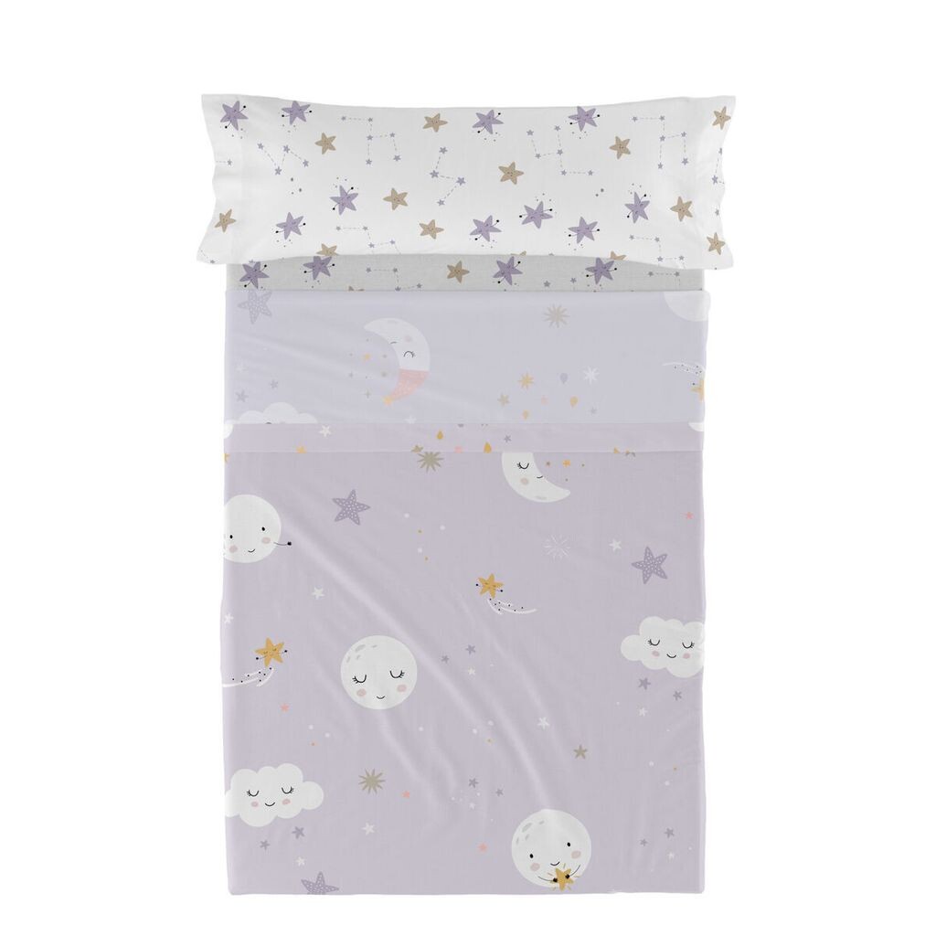 

Комплект постельного белья HappyFriday Moshi Moshi Moons Colorful Односпальный матрас 2 шт., мультиколор