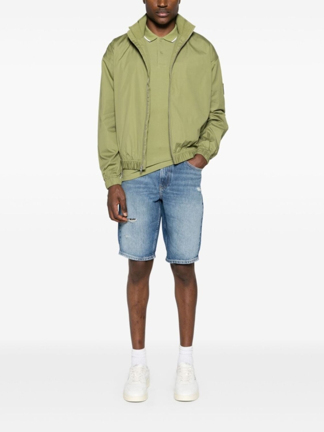 Calvin Klein Jeans куртка-бомбер с нашивкой-логотипом, зеленый — фото 2