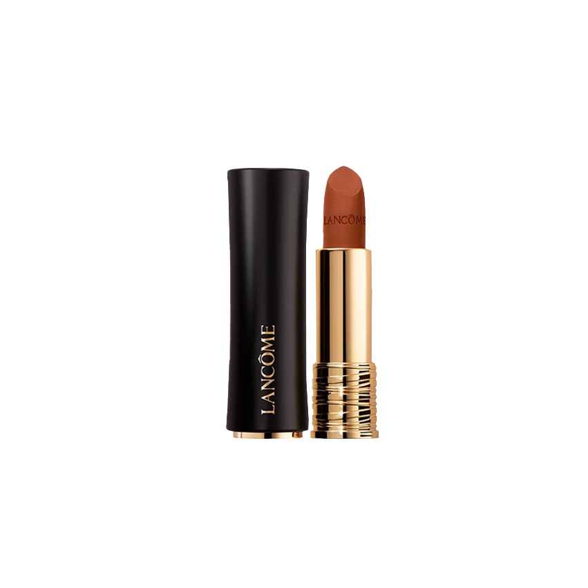 

Чистый матовый блеск для губ в маленьком круглом подвесном флаконе черная туба велюр натуральный тон без макияжа подчеркивающий естественность кожи 3,4г LANCOME, #336 Audacious оранжевый