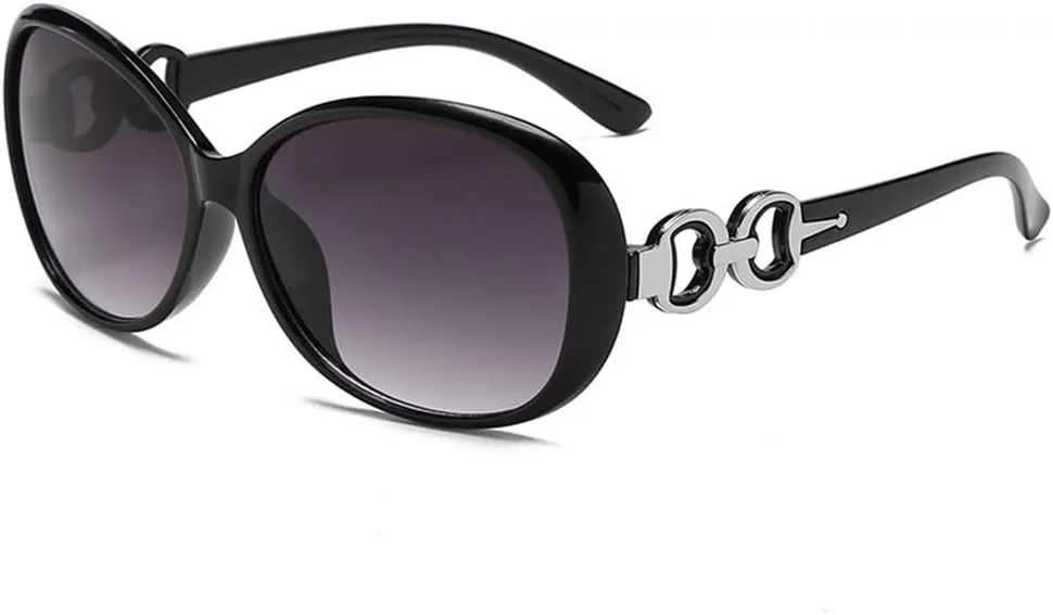 

Женские солнцезащитные очки в винтажном стиле, пластиковые круглые, для активного отдыха, солнцезащитные очки с защитой от УФ-излучения UV400 generic, Black