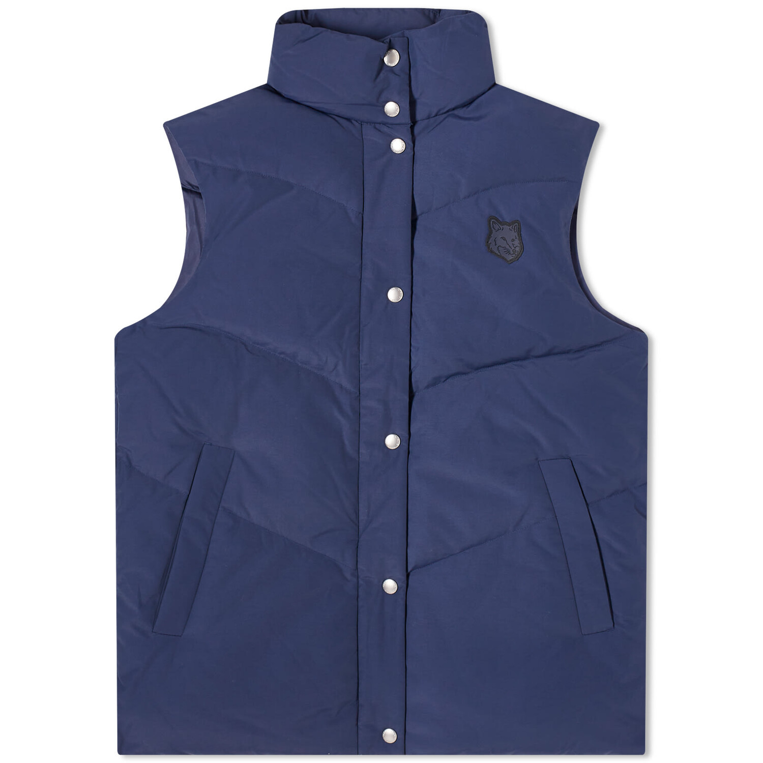 

Утепленный жилет Maison Kitsune Sleeveless Puffer Vest, темно-синий