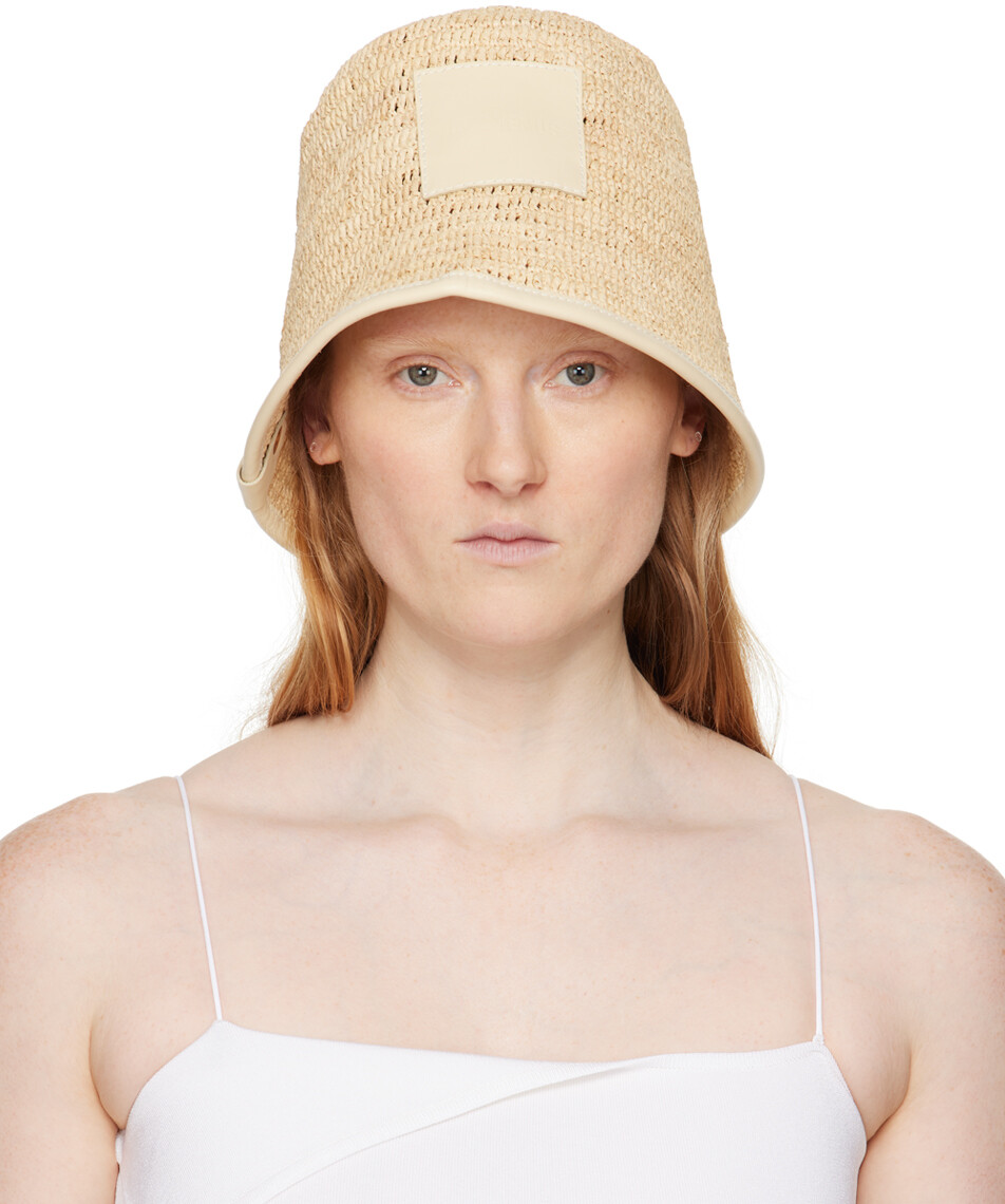 

Бежевая пляжная шляпа Les Classiques 'Le bob Soli' Jacquemus