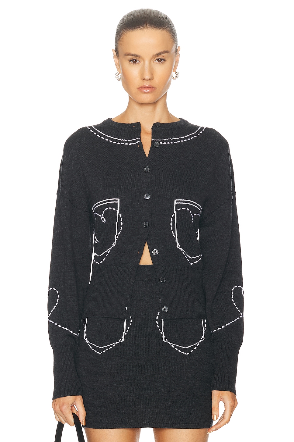 

Кардиган с длинным рукавом Moschino Jeans, цвет Multi Grey