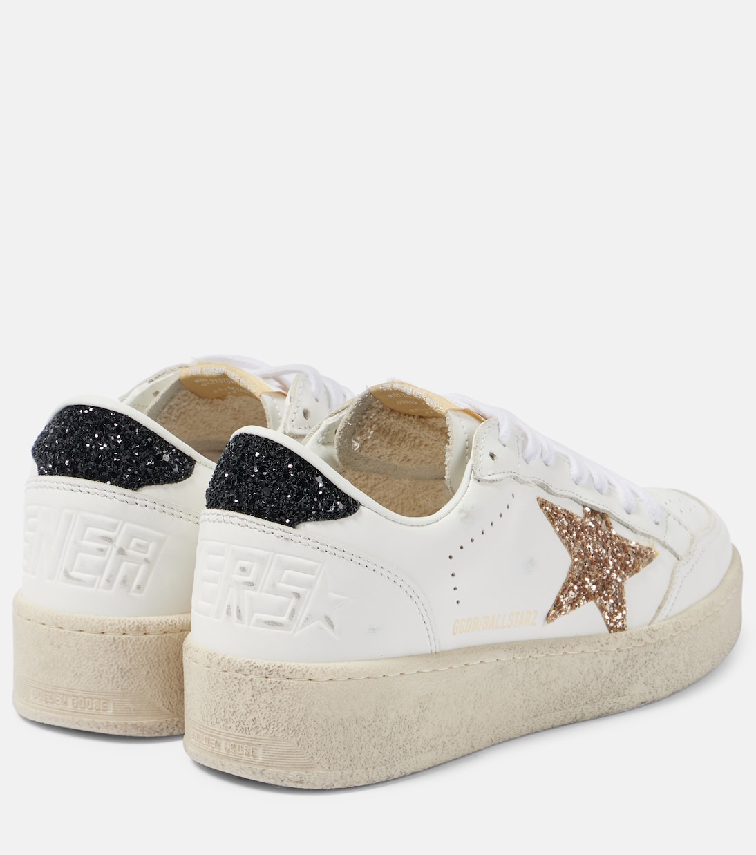 Кроссовки Ball Star 2 из декорированной кожи Golden Goose, White/Gold/Black — фото 2