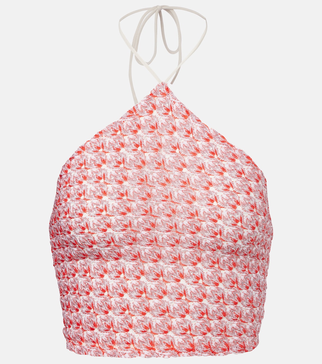 

Короткий топ с кружевом ламе Missoni, красный