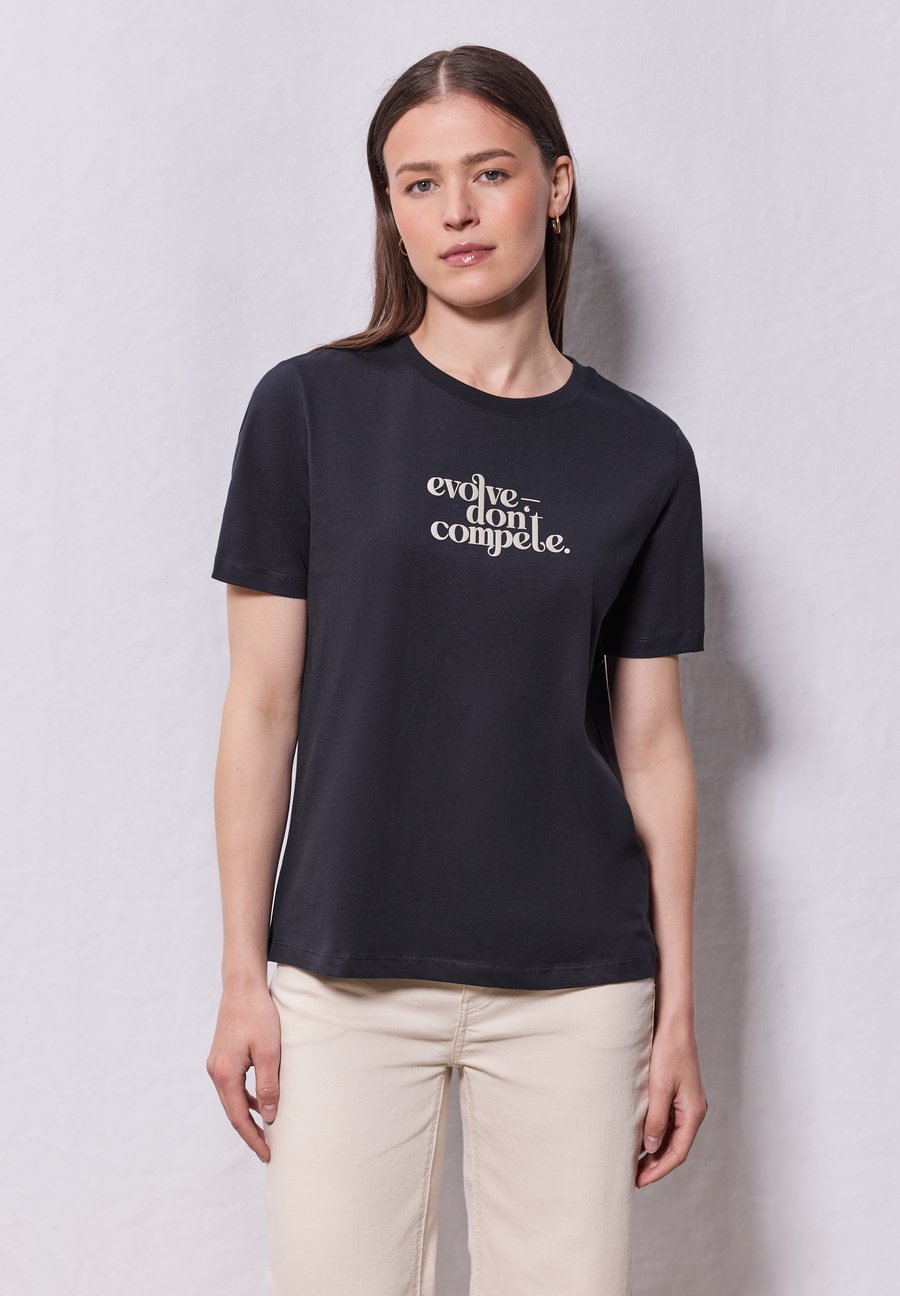 

Футболка Street One Studio Print T-shirt, Blau/Dark Blue, Синий, Футболка Street One Studio Print T-shirt, Blau/Dark Blue