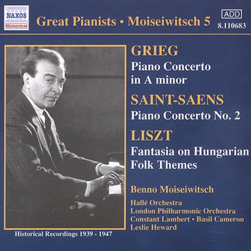 

CD диск Moiseiwitsch / Grieg / Liszt / Saint-Saens: Plays Grieg/Liszt/Saint-Saens Piano Concertos