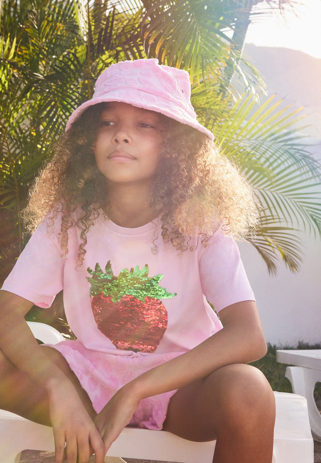 

Футболка с принтом ROSEANNA SHORT SLEEVES Molo, цвет Glitter Strawberry