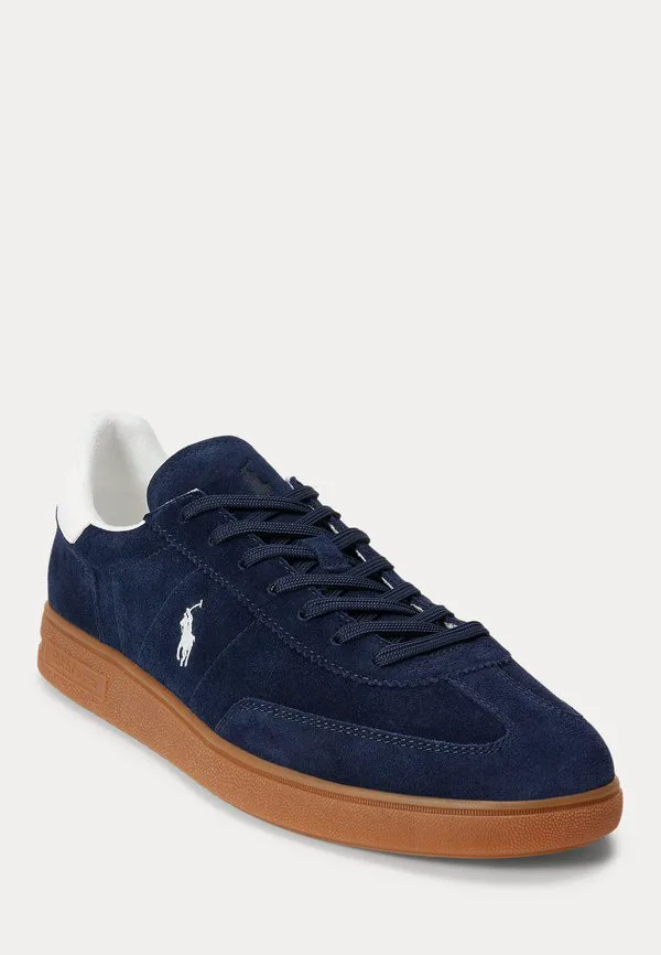 Замшевые кроссовки бедфорд Polo Ralph Lauren, Navy/Deckwash White — фото 2