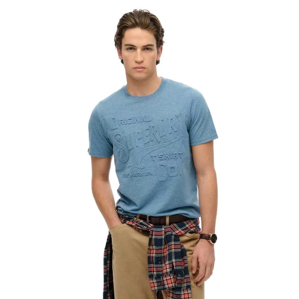 

Футболка с коротким рукавом Superdry Workwear Embossed Relaxed, синий
