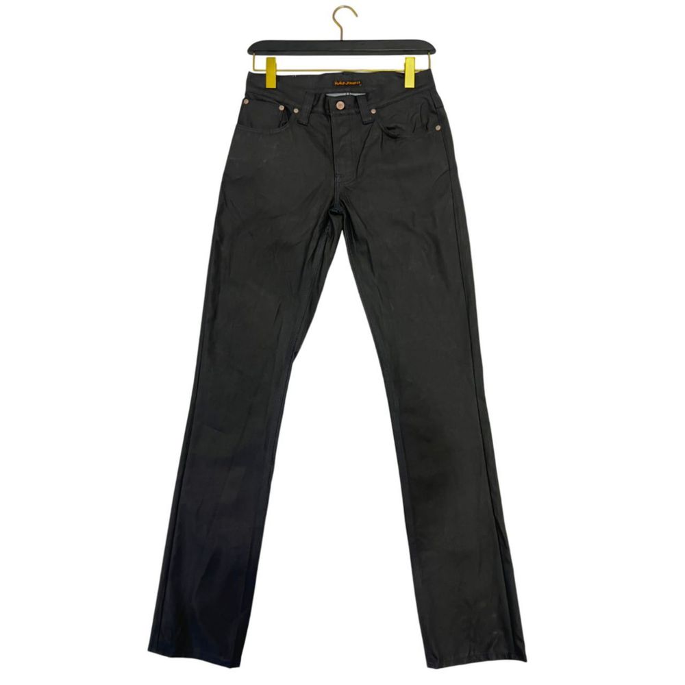 

Черные хлопковые мужские джинсы Nudie Jeans