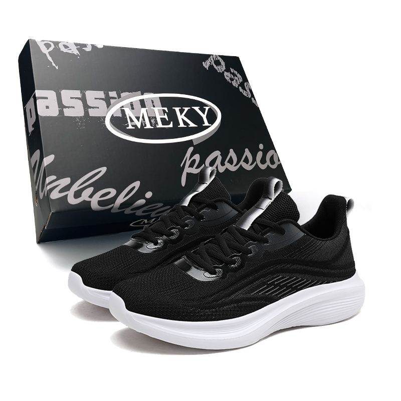 

MEKY Кроссовки унисекс низкие бело-синие с черно-серым, цвет Black Gray (Box Included)