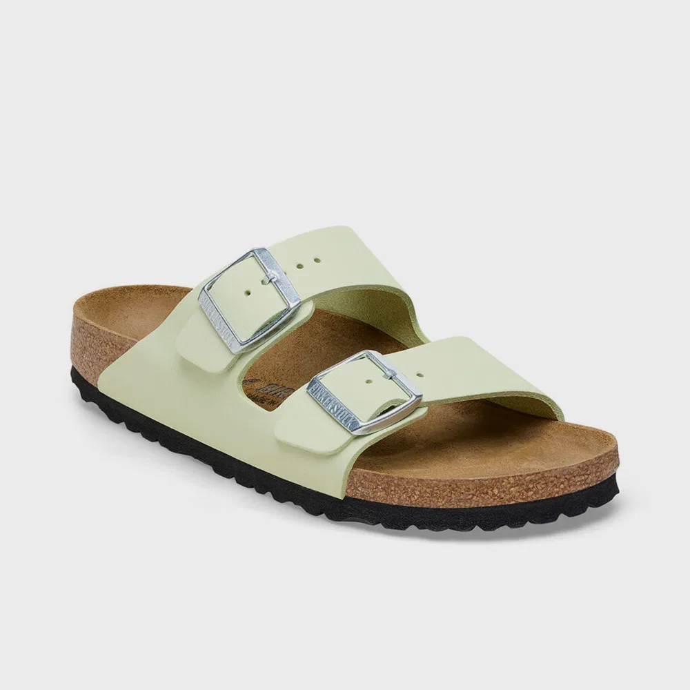 Мужские чёрные слайды Arizona Nubuck Leather Regular от Birkenstock