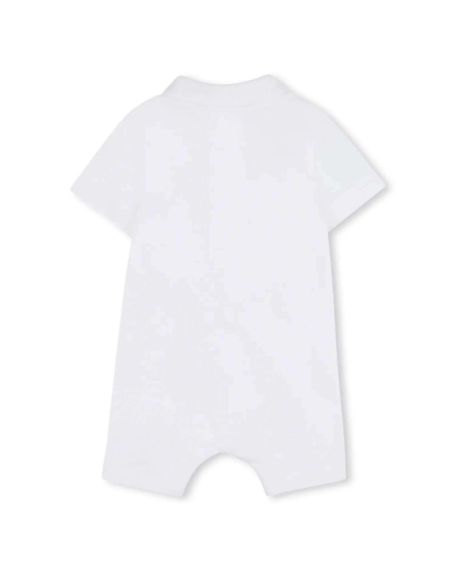 Комбинезон для мальчика с короткими рукавами, однотонный, хлопковый BOSS Kidswear, белый — фото 3