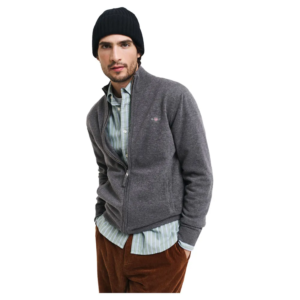 

Свитер Gant Superfine Lambswool Full Zip, серый