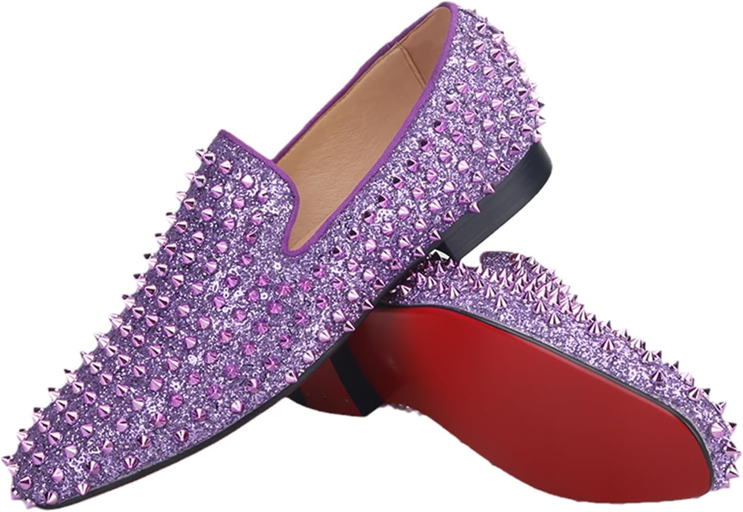 Мужские роскошные лоферы HIHANN Penny Slip-On с шипами для вечеринок, размер 6-14 Hi&Hann, Lavender — фото 4