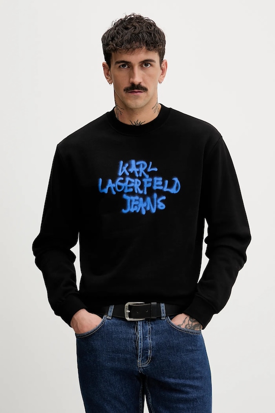 

Хлопковая толстовка Karl Lagerfeld Jeans, черный