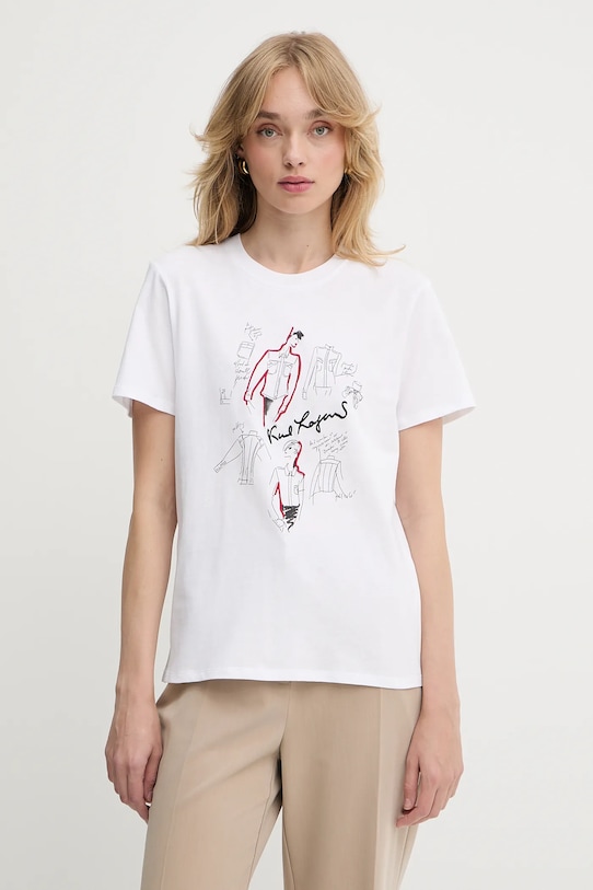 

Хлопковая футболка Karl Lagerfeld, белый