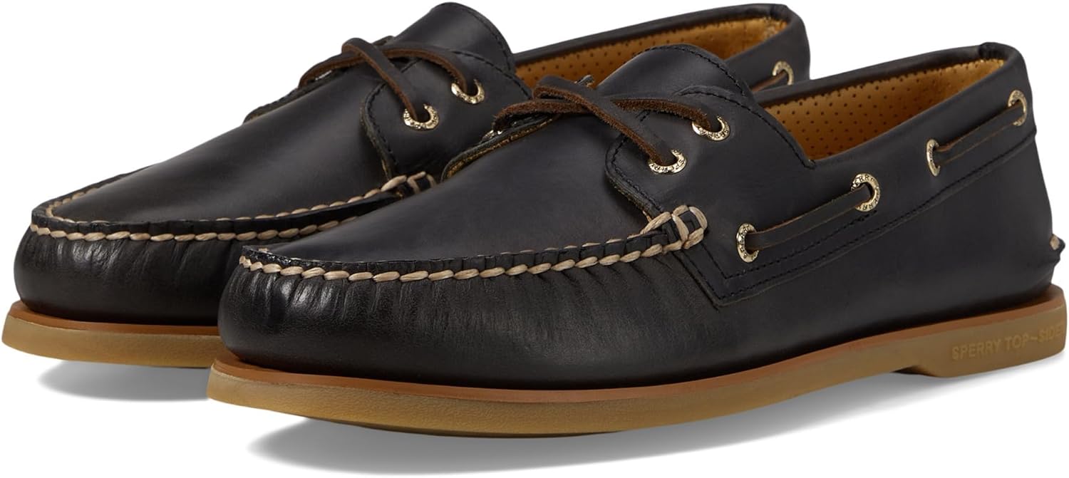 Мужские золотистые аутентичные двухглазые сезонные кроссовки Sperry — фото 3