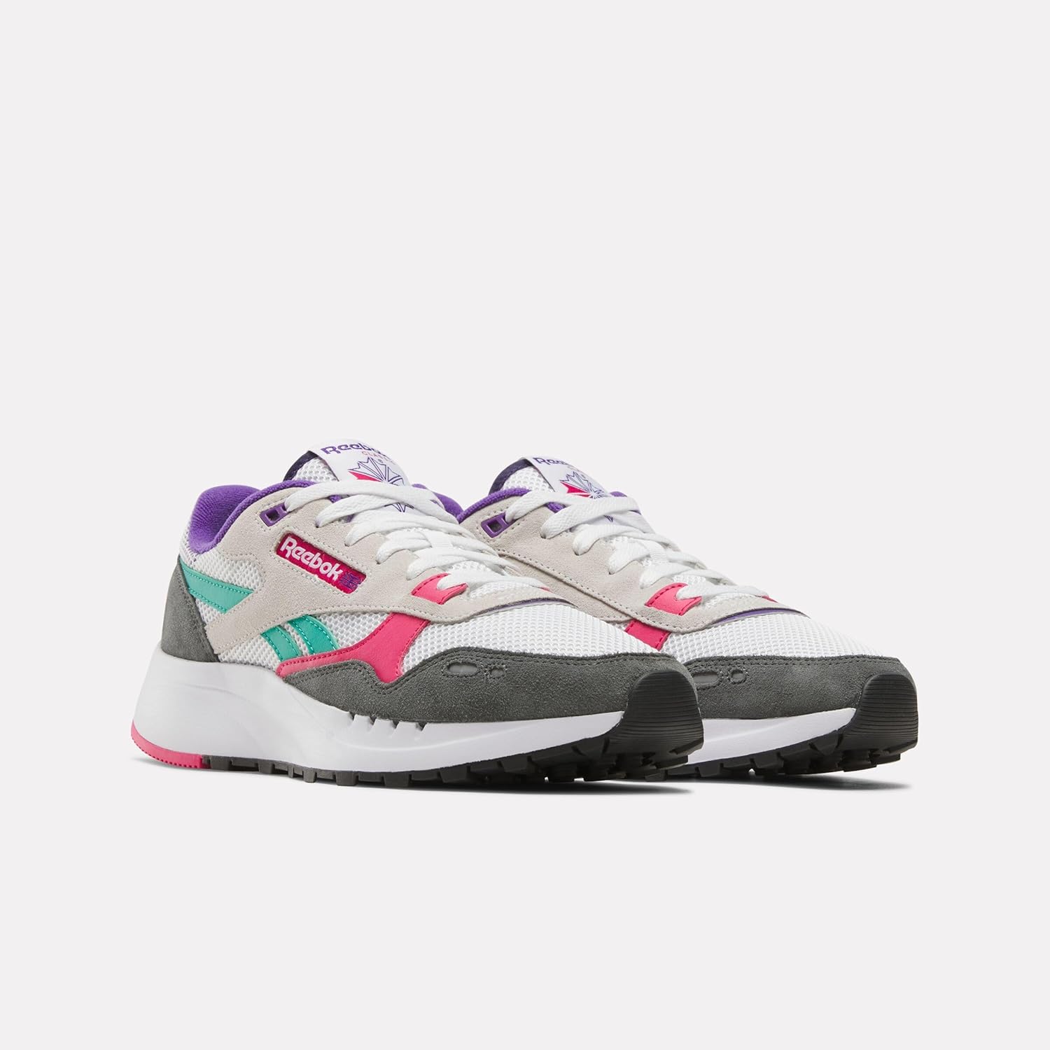 Мужские кроссовки Reebok Classic Leather 2400, розовый/серый — фото 2