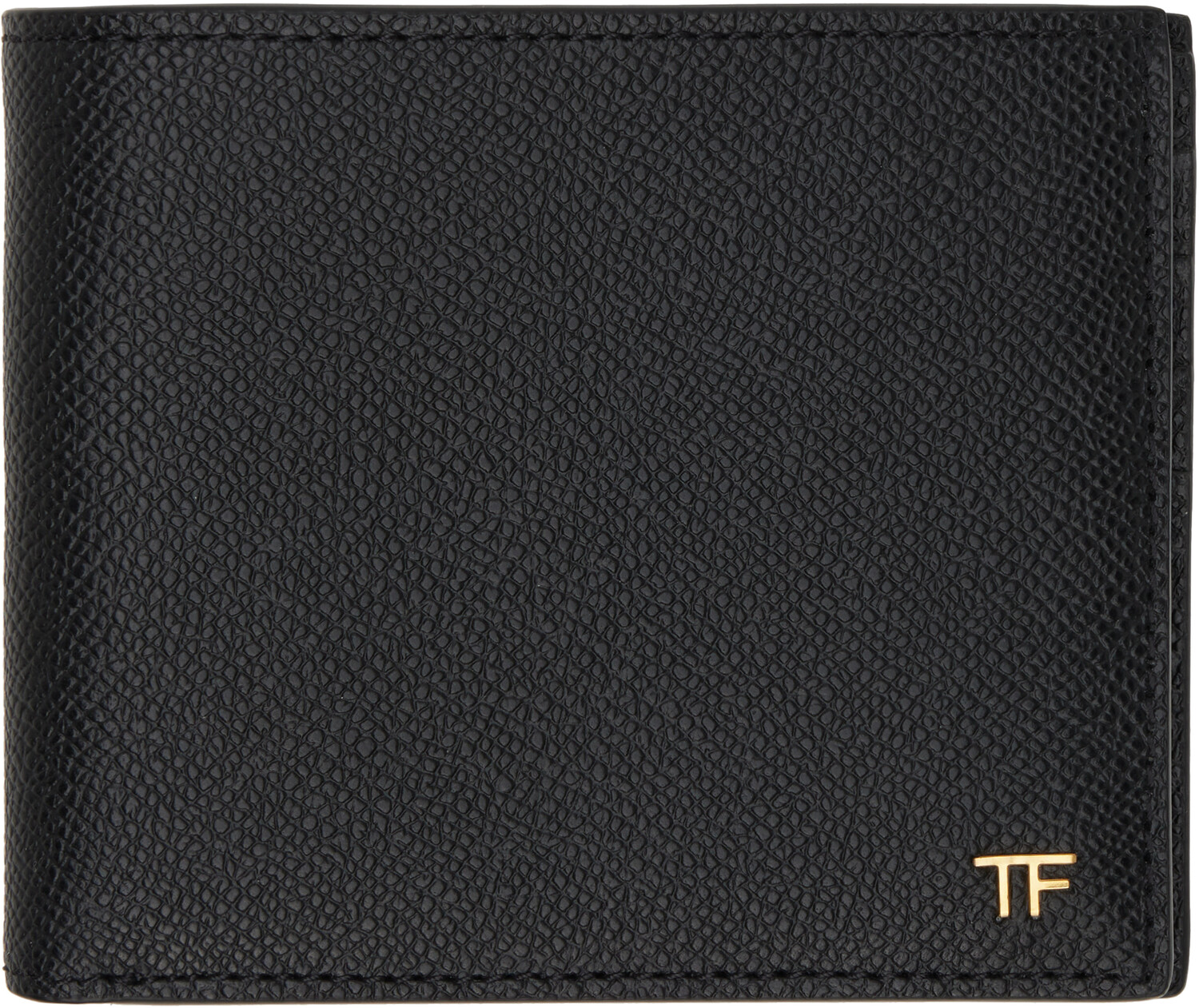 

Кошелек из мелкозернистой кожи с двойным сложением TOM FORD, черный