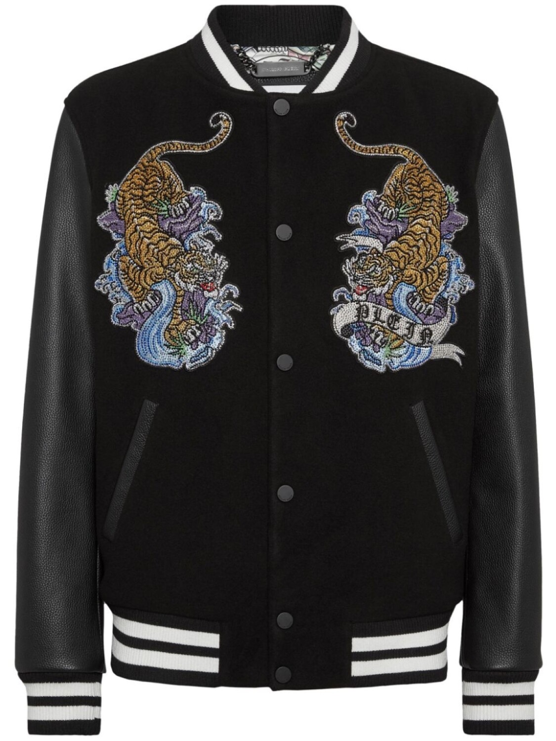 

Philipp Plein куртка-бомбер с тигровым принтом, черный