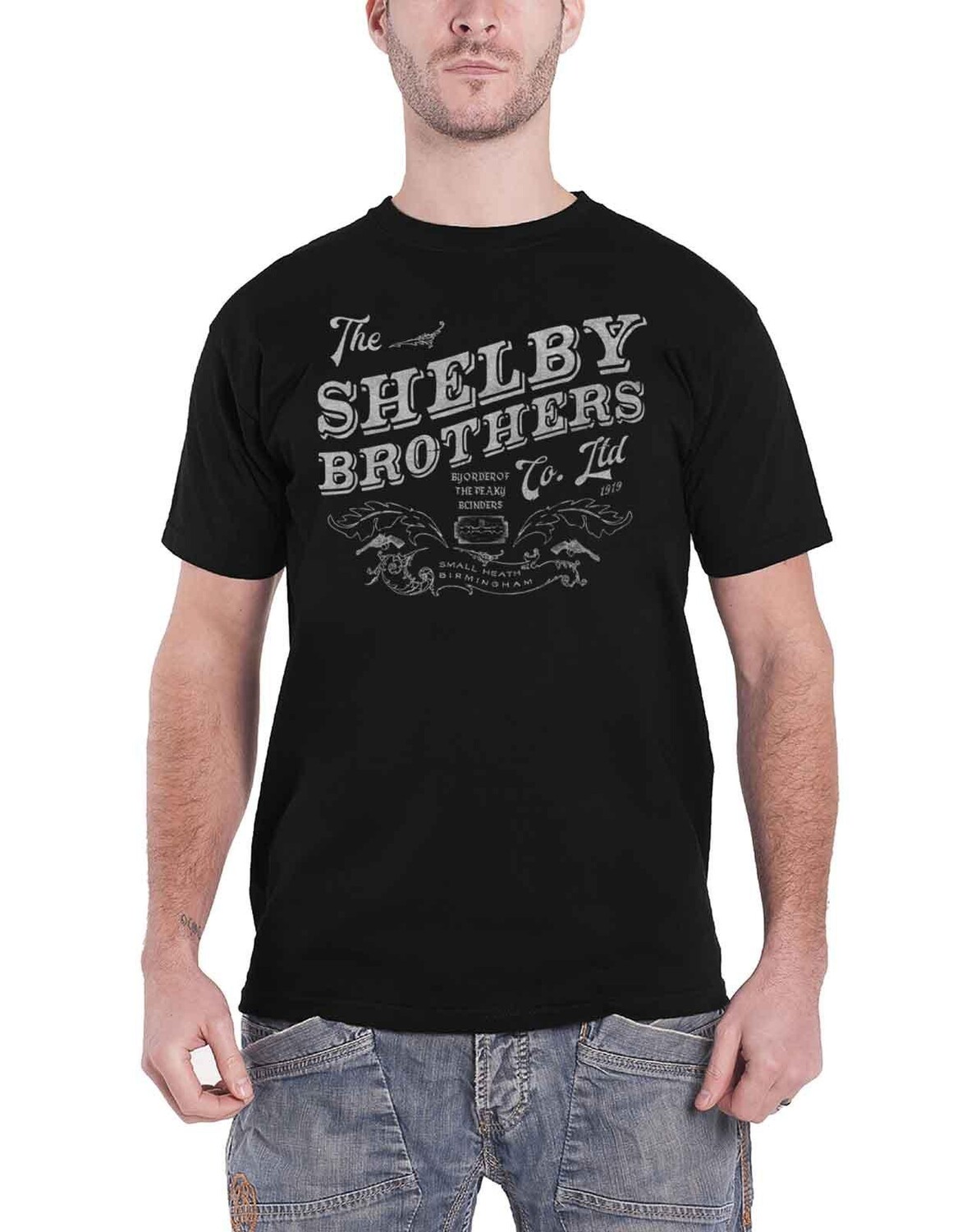 

Футболка с потертым логотипом The Shelby Brothers Peaky Blinders, черный