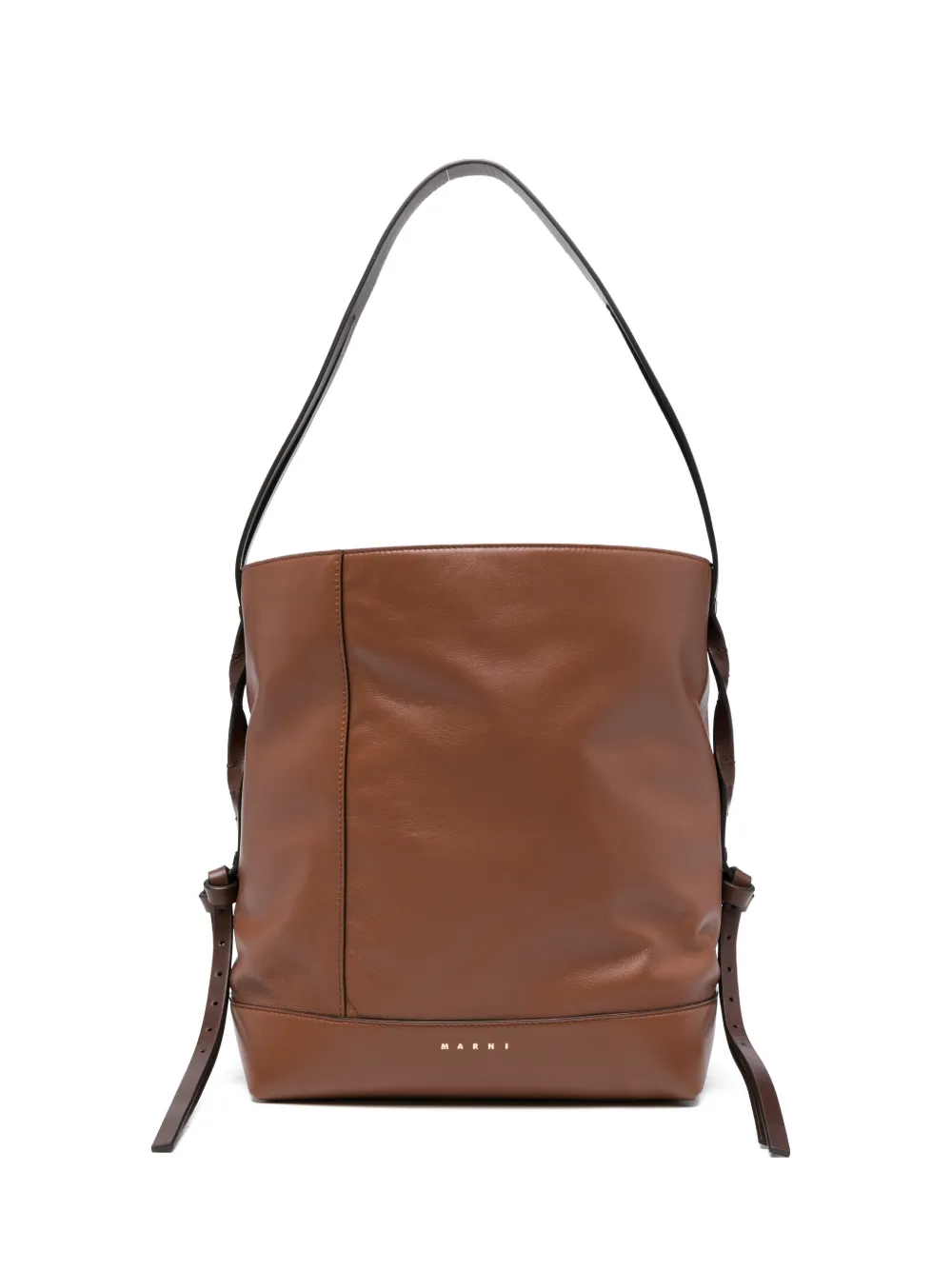 

Сумка на плечо с логотипом Marni, коричневый