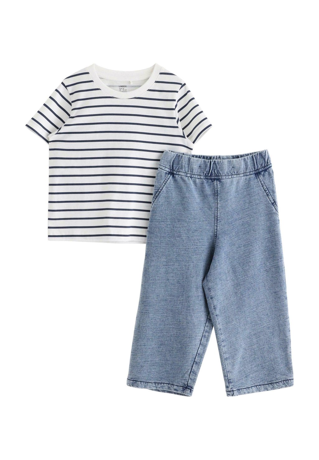 

Футболка с принтом SET Lindex, цвет Light Denim