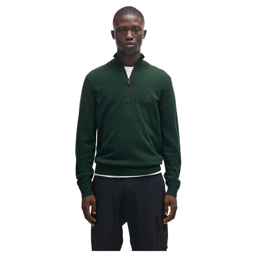 

Свитер BOSS Kanobix S 10265846 half zip, зеленый