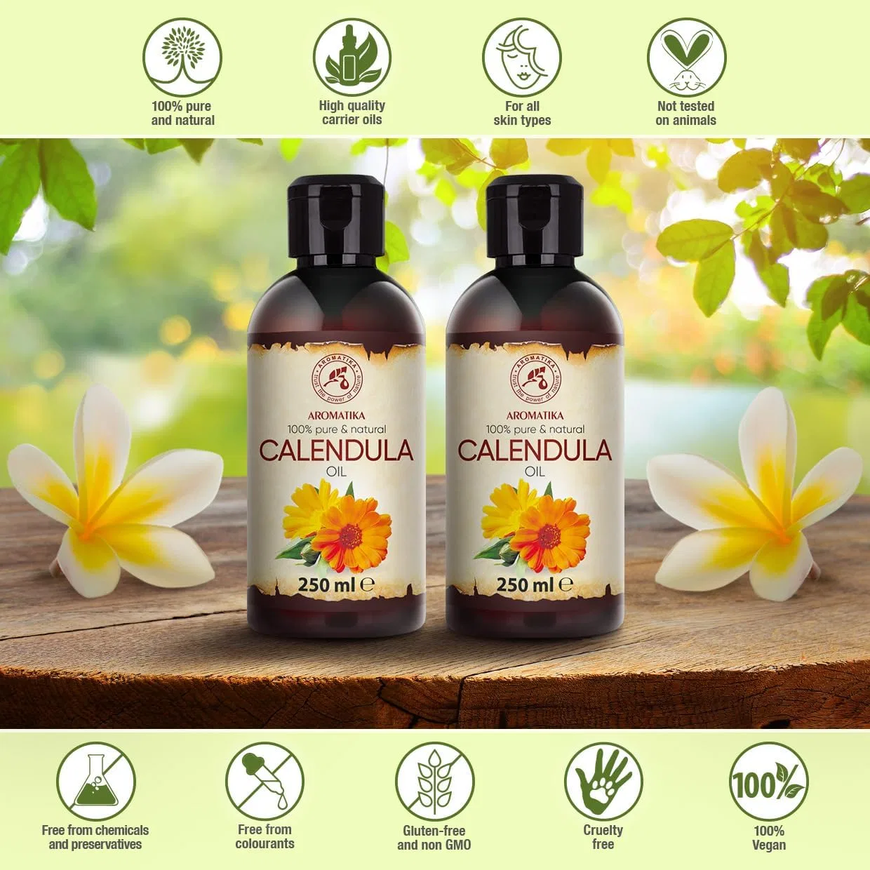 Набор календулового масла (2 x 250 мл) Pure & Natural Aromatika Trust The Power Of Nature — фото 4