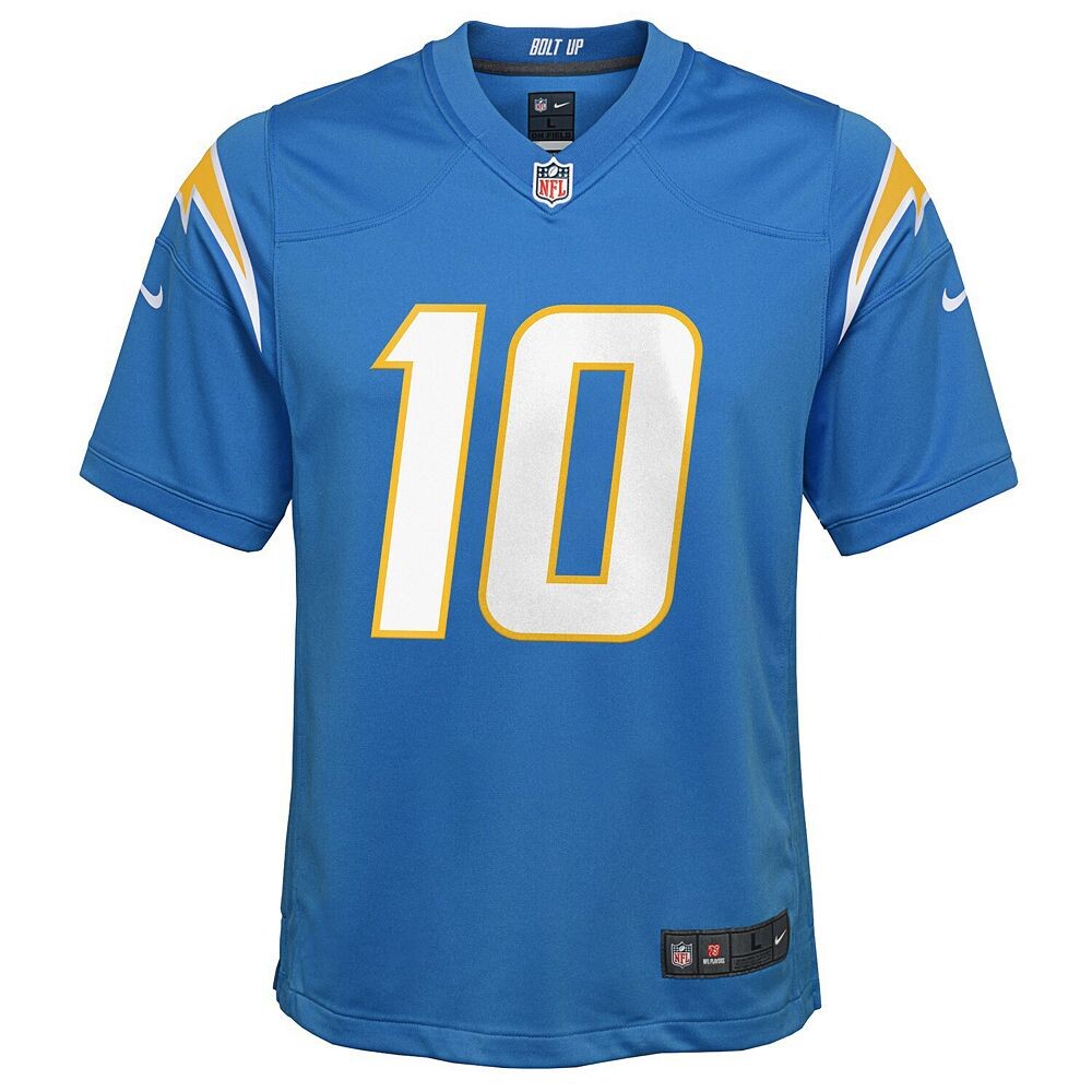 Молодежный игровой трикотаж Nike Justin Herbert Powder Blue Los Angeles Chargers, цвет Chg Light — фото 3