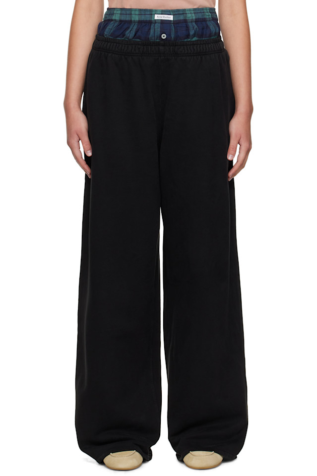 

Acne Studios Черные многослойные спортивные штаны