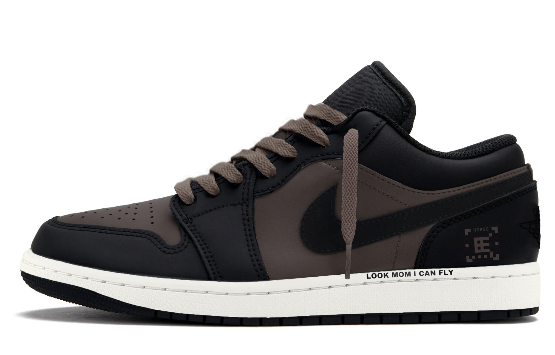 

Jordan Air 1 Height Increasing Low top Vintage баскетбольные кроссовки мужские черные коричневые