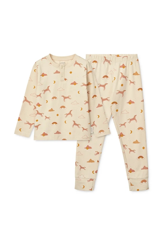

Детская хлопковая пижама Wilhelm Printed Pyjamas Set Liewood, бежевый