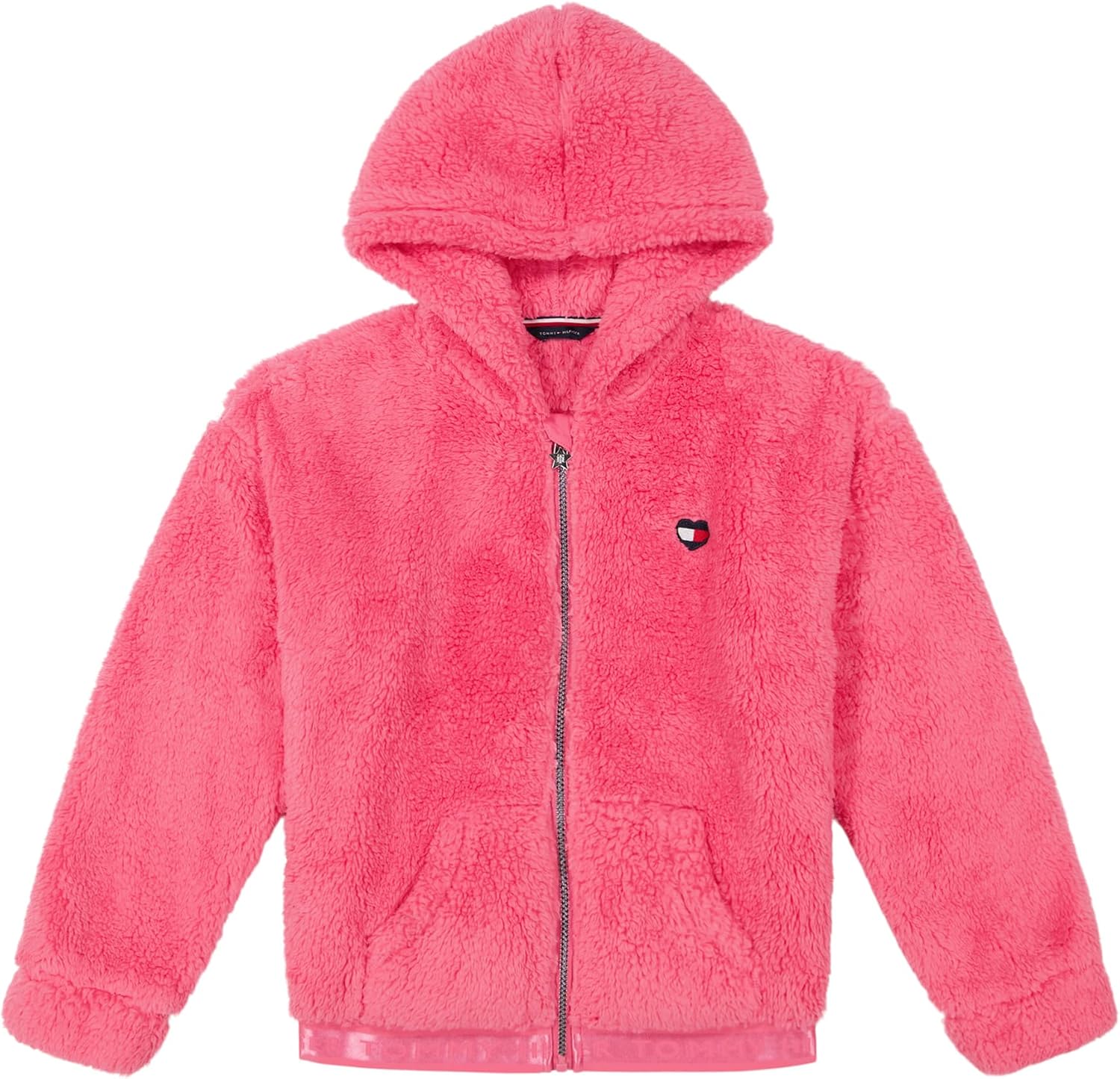 

Флисовый свитер с круглым вырезом для девочек от Tommy Hilfiger, Hot Pink