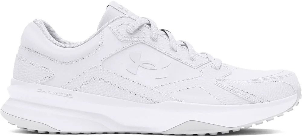 Мужская обувь Under Armour Edge из кожи, белый/серый — фото 2