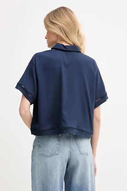 Поло Lacoste Relaxed Fit, синее — фото 3