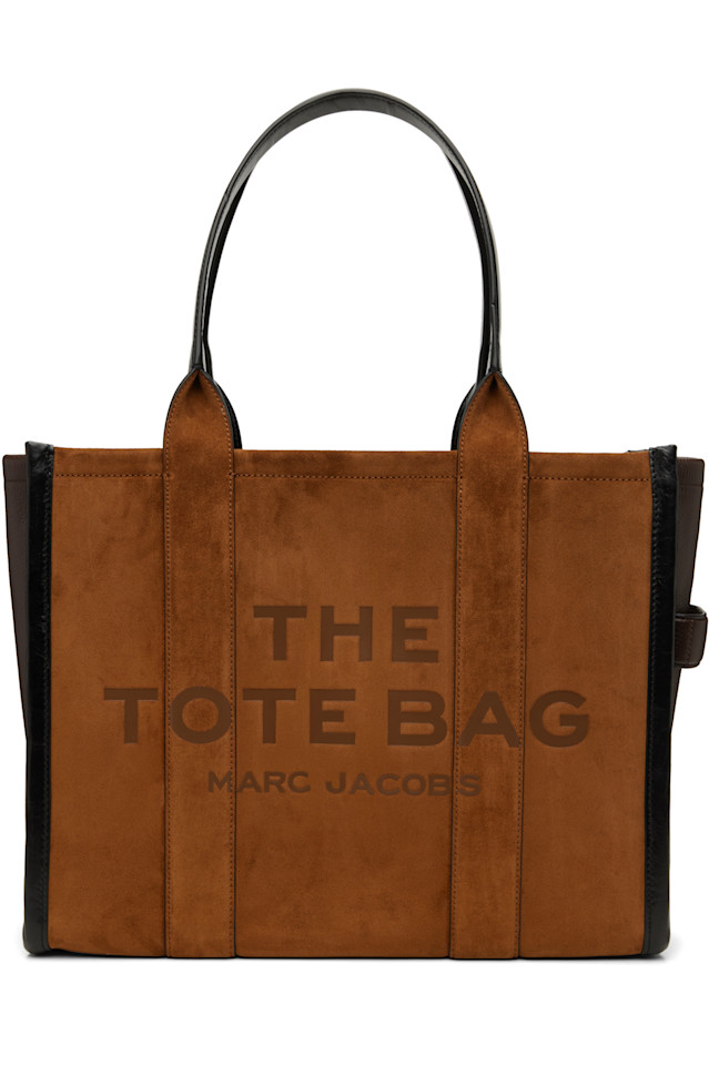 

Marc Jacobs Большая замшевая сумка-тоут бежево-коричневого цвета