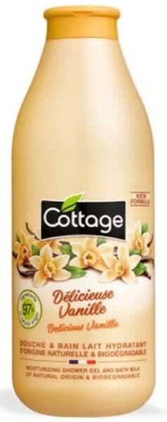 

COTTAGE Douche & Bain Lait Гидратирующий гель для душа «Вкусная ваниль» 750 мл