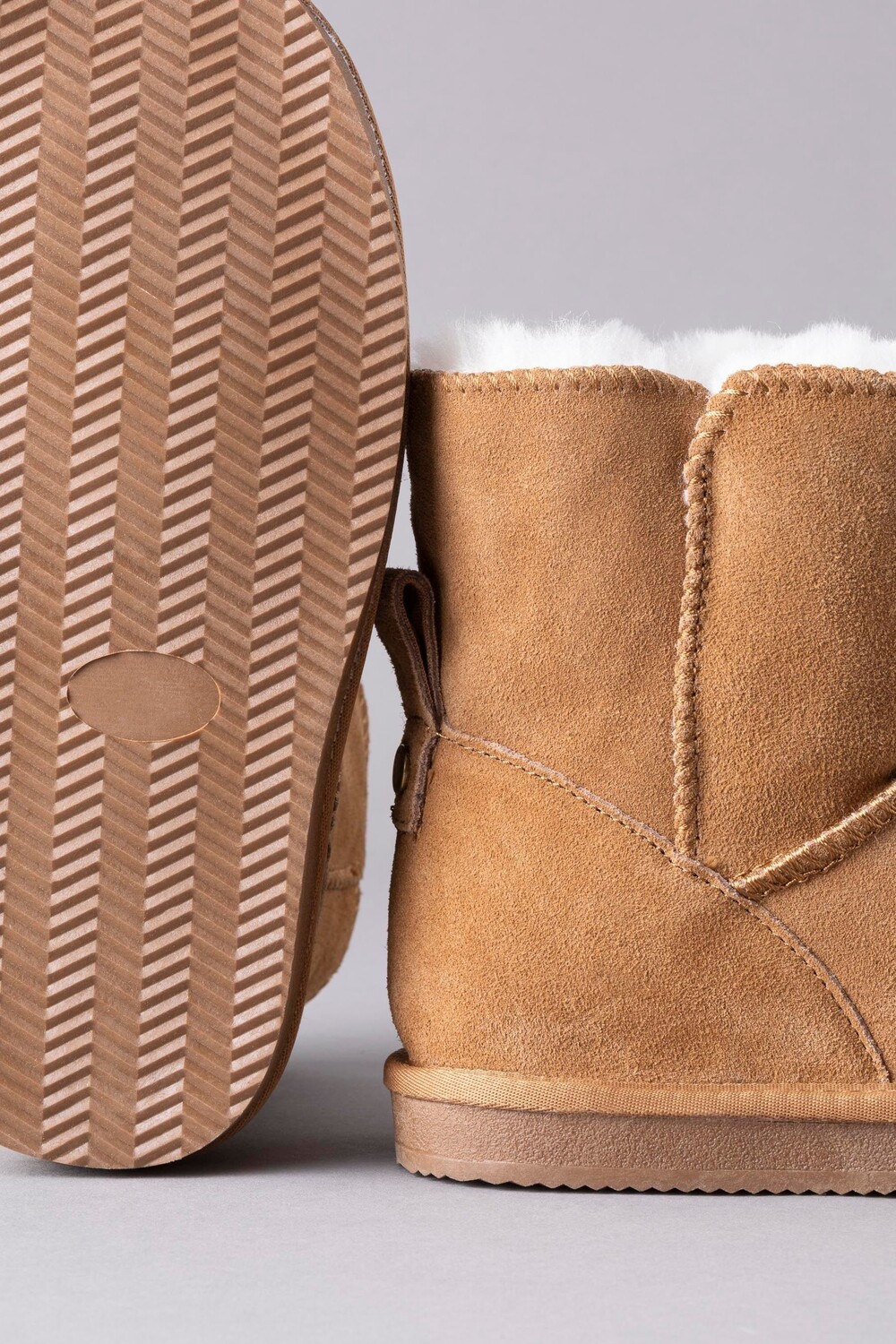 Женские кожаные тапочки Lakeland с сапогами из овчины Lakeland Leather, коричневый — фото 4