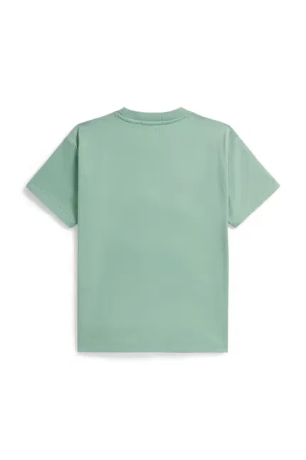 Футболка хлопковая детская Polo Ralph Lauren, бирюзовый — фото 3