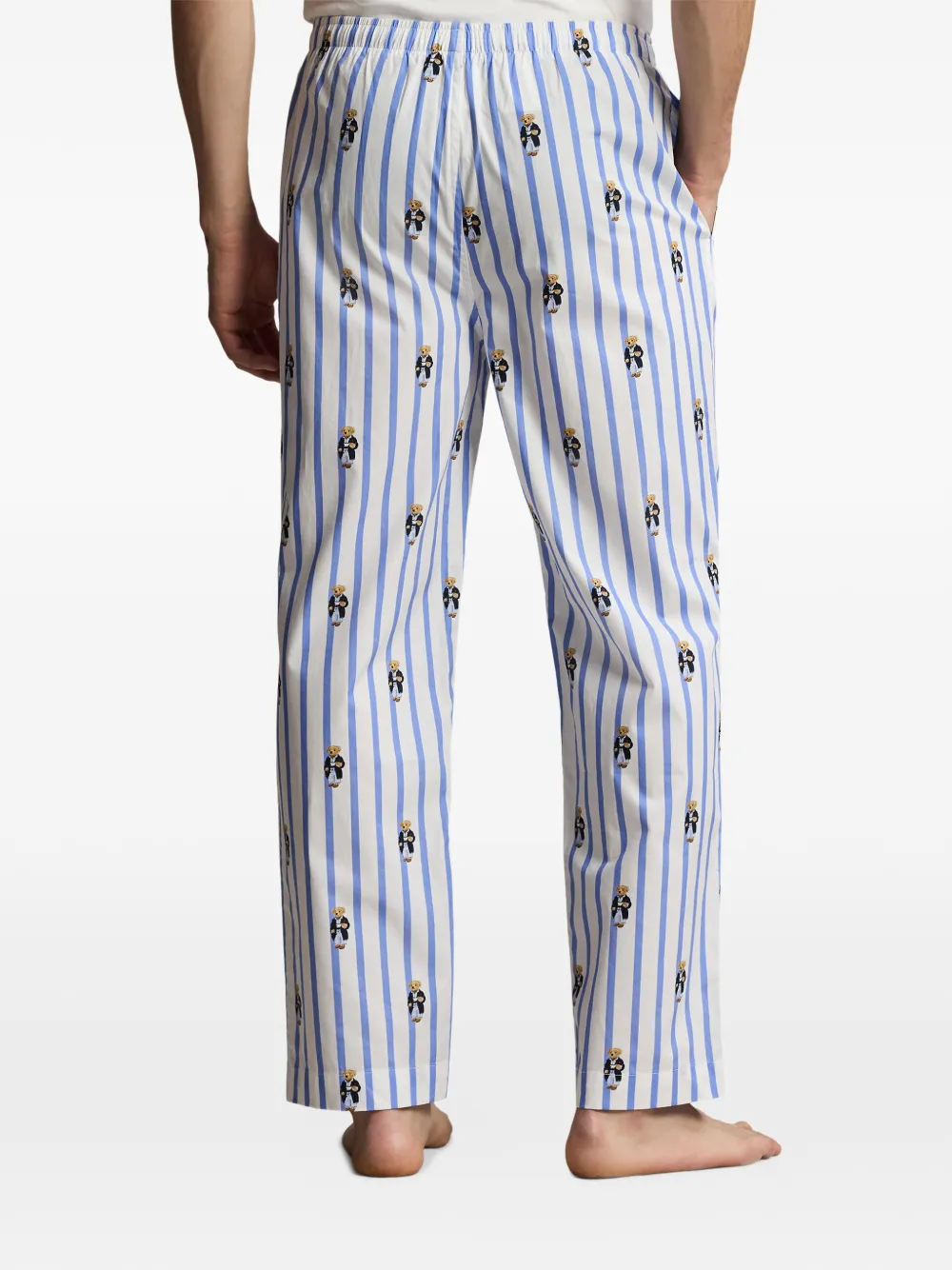 Полосатые пижамные брюки POLO RALPH LAUREN, белый — фото 4