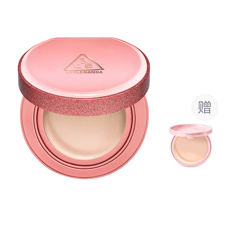 

3CE Limited Packaging Quicksand Mist Pink Air Cushion Hydrating And Oil Control 11g