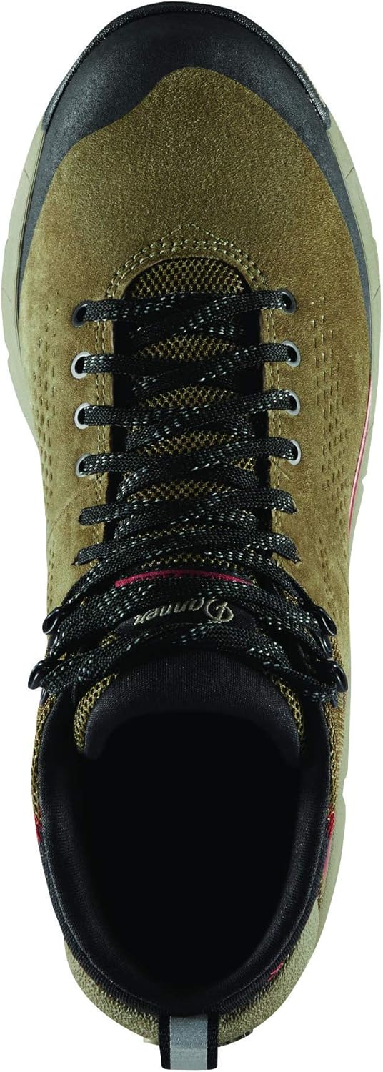 Мужские водонепроницаемые походные туфли Danner Trail 2650 Gore-Tex Mid 4" - верх из замши и текстиля с комфортной стелькой, системой поддержки пятки EXO и противоскользящей подошвой, оливковый — фото 4