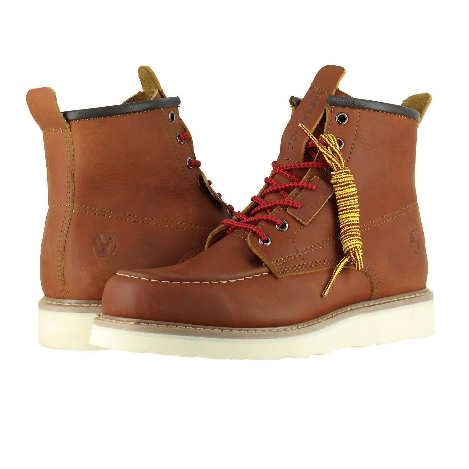 

Мужские рабочие ботинки Moc Wedge Steel Toe в коньячном цвете Berrendo, цвет cognac